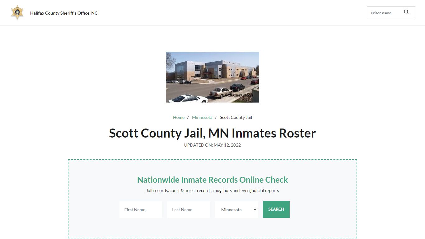 Scott County Jail, MN Jail Roster, Name Search